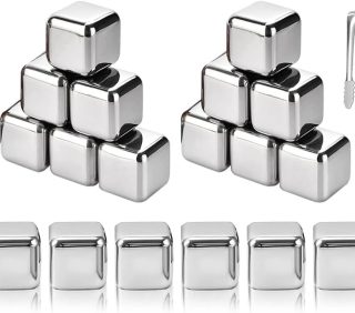 18PCS Stainless Steel Ice Cubes