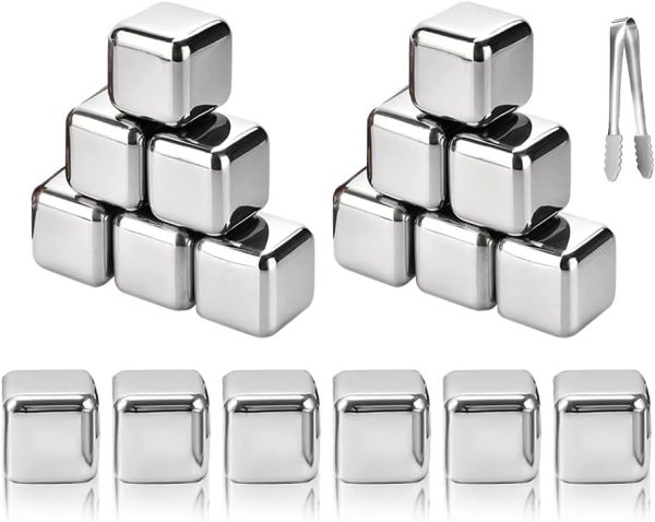 18PCS Stainless Steel Ice Cubes