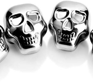 Stainless Steel Chilling Stones Reusable Skull Head Ice Cubes