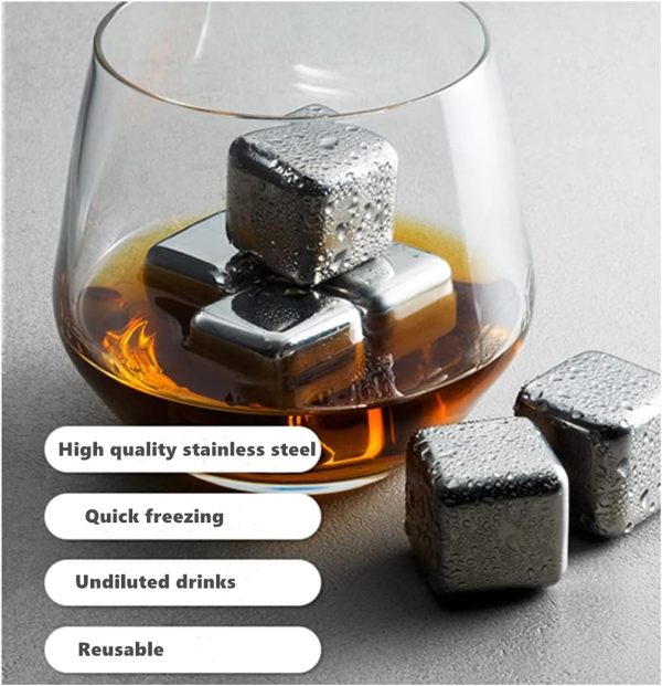 Quick Cooling Stainless Steel Whiskey Stones Set