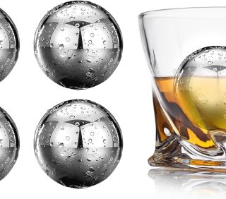 Whiskey Ball Whiskey Stones Stainless Steel Metal Ice Cube Golf Ball