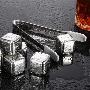 Ice Cubes Whiskey Stones – Reusable Stainless Steel Whiskey Stones – Chilling Stones